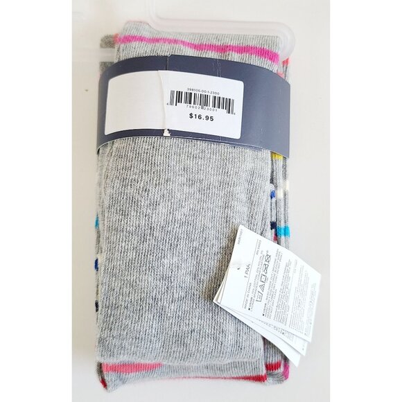 Baby Gap Toddler Girl Striped Tights 2-3 Years Gray Pink Blue 1 Pair - Picture 2 of 5